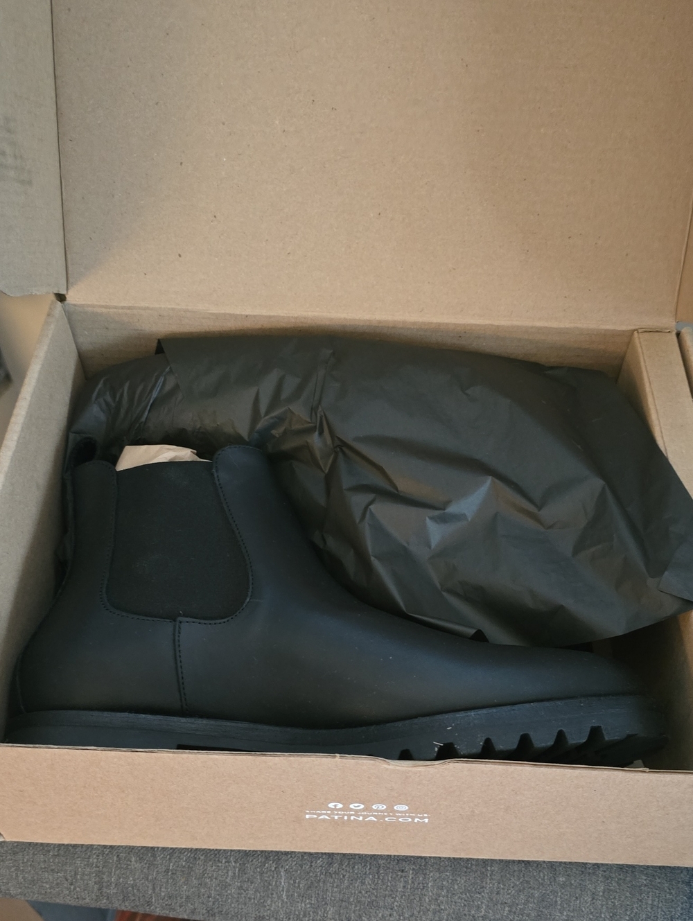 Men's Black Chelsea Lug Boot - Matte Finish